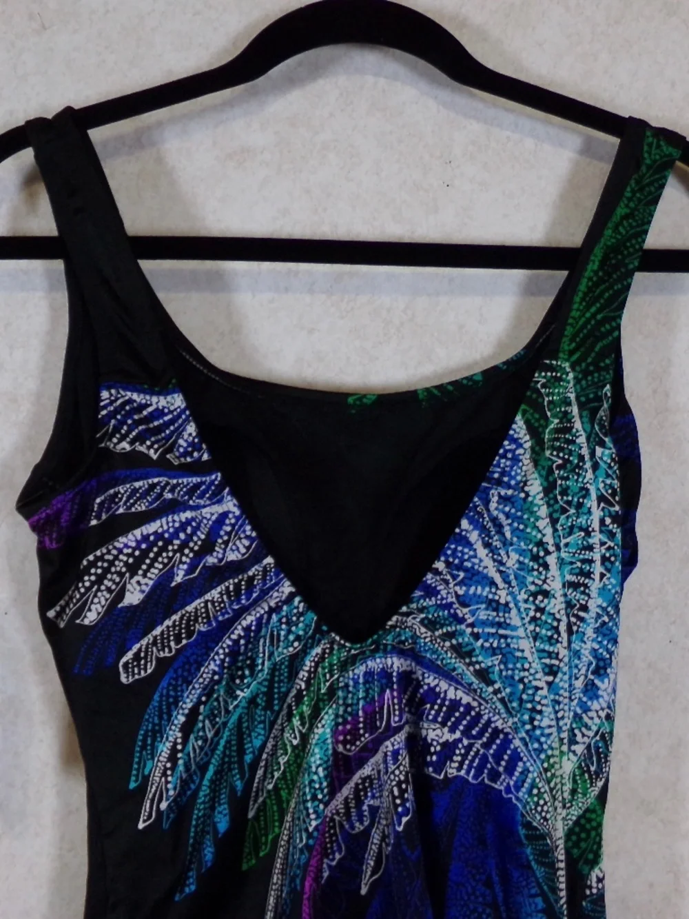 NWT Swim Solutions Blu/Blk Multi One Pc Swim, Bust,Tummy & Waist Enhancement Sz8 - Picture 5 of 11
